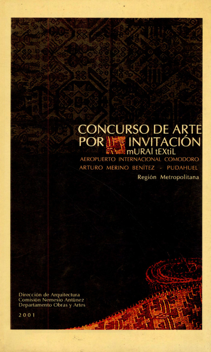 Concurso de arte por invitación, mural textil. Aerpuerto Internacionall Comodoro Arturo Merino Benítez.